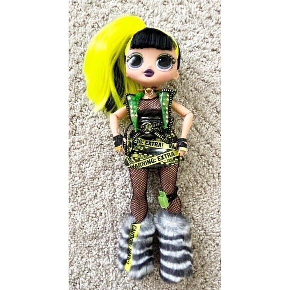 LOL Surprise OMG Remix Super Sonix Rock Bhad Gurl Doll ONLY Neon/Black Hair - Picture 1 of 10